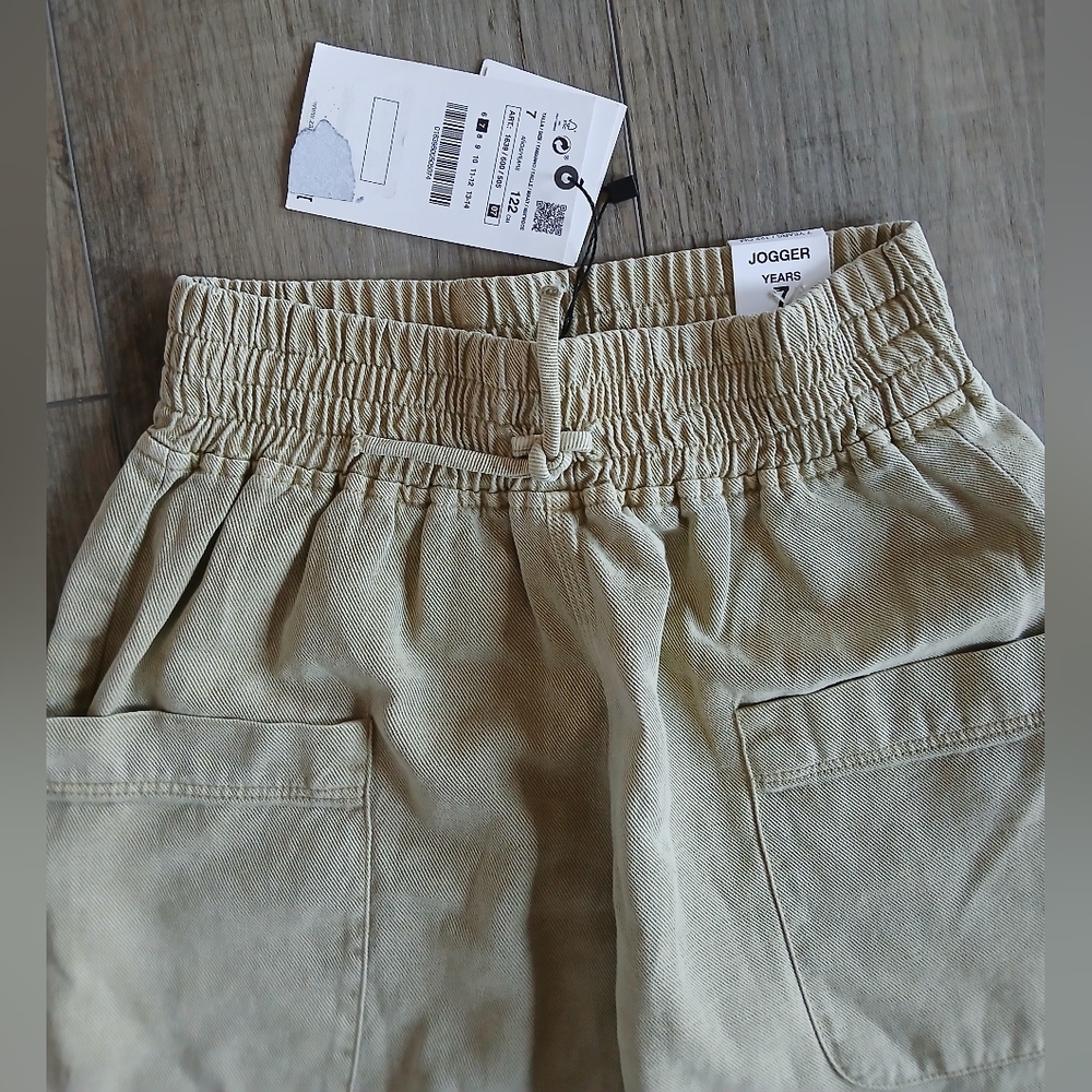 NWT Zara Kids jogger pants, Size 7 (122 cm) in cream - Picture 2 of 3